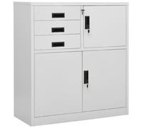 VIDAXL - Armadio Per Ufficio Grigio Chiaro 90x40x102 Cm In Acciaio