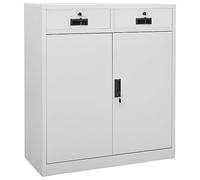 vidaXL Armadio per Ufficio Grigio Chiaro 90x40x102 cm in Acciaio