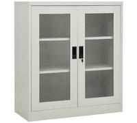 vidaXL Armadio per Ufficio Grigio Chiaro 90x40x105 cm in Acciaio