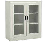 VIDAXL - Armadio Per Ufficio Grigio Chiaro 90x40x105 Cm In Acciaio