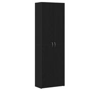 vidaXL Armadietto da ufficio moderno in rovere nero con 2 ante e 5 scomparti in legno per uso interno - Soluzione perfetta per elegante organizzazione abitativa e magazzino