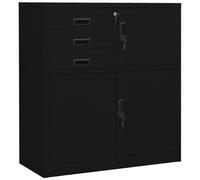 VIDAXL - Armadio per Ufficio Nero 90x40x102 cm in Acciaio