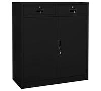 vidaXL Armadio per Ufficio Nero 90x40x102 cm in Acciaio