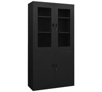 VIDAXL - Armadio Per Ufficio Nero 90x40x180 Cm In Acciaio