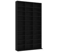 vidaXL Armadio Porta CD Nero 102x16x177,5 cm in Legno Multistrato