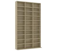 vidaXL Armadio Porta CD Rovere Sonoma 102x16x177,5 cm in Legno Multistrato