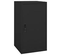 vidaXL Armadio Porta Sella Nero 53x53x105 cm in Acciaio