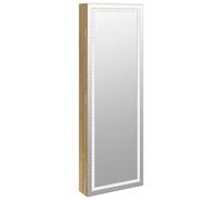 vidaXL Armadio Portagioie a Specchio con Luci LED a Parete