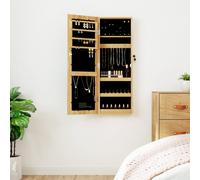 vidaXL Armadio Portagioie a Specchio con Luci LED a Parete