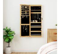 vidaXL Armadio Portagioie a Specchio con Luci LED a Parete