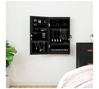 VIDAXL - Armadio Portagioie A Specchio Con Luci Led A Parete Nero
