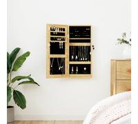 vidaXL Armadio Portagioie con Specchio a Muro 30x8,5x67 cm