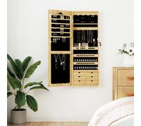 vidaXL Armadio Portagioie con Specchio a Muro 37,5x10x106 cm, portagioie a Specchio, Mobile portagioie a Specchio, organizzatore per Gioielli