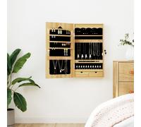 vidaXL Armadio Portagioie con Specchio a Muro 37,5x10x67 cm