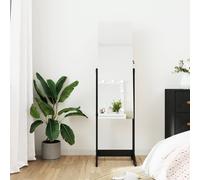 vidaXL Armadio Portagioie Specchio Autoportante Nero 42x38x152 cm