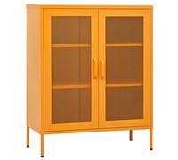 vidaXL Armadio portaoggetti Giallo Senape 80x35x101,5 cm Acciaio