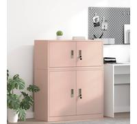 vidaXL Armadio Rosa 90 x 40 x 40 cm Acciaio