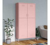 vidaXL Armadio Rosa 90x50x180 cm in Acciaio