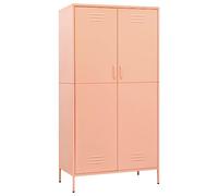 vidaXL Armadio Rosa 90x50x180 cm in Acciaio