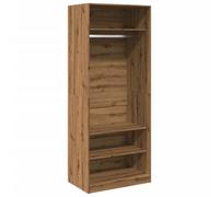 vidaXL Armadio Rovere Artigianale 80x50x200 cm in Legno Multistrato, mobile portaoggetti, guardaroba, mobile per camera da letto