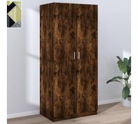vidaXL Armadio Rovere Fumo 80x52x180 cm in Legno Multistrato