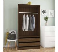 vidaXL Armadio Rovere Marrone 100x50x200 cm in Legno Multistrato