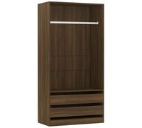 vidaXL Armadio Rovere Marrone 100x50x200 cm in Legno Multistrato
