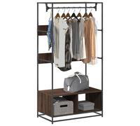 vidaXL Armadio Rovere Marrone 90x50x180 cm in Truciolato, mobile portaoggetti, guardaroba, mobile per camera da letto, armadietto portaoggetti