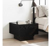 vidaXL Armadio Rovere nero 40 x 40 x 30 cm Legno ingegnerizzato, Vetro