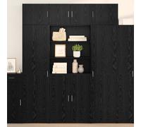vidaXL Armadio Rovere Nero 80 x 42,5 x 225 cm Legno ingegnerizzato