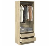 vidaXL Armadio Rovere Sonoma 80x50x200 cm in Legno Multistrato