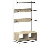 vidaXL Armadio Rovere Sonoma 90x50x180 cm in Truciolato, Mobile portaoggetti, Guardaroba, Mobile per Camera da Letto, armadietto portaoggetti