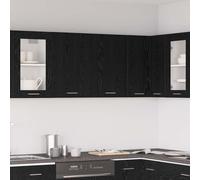 vidaXL Armadio sospeso in rovere nero di - 80x31x60 cm - Fatto in legno ingegnerizzato