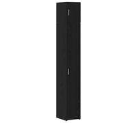 vidaXL Cabinet Slim Storage Nero Rovere 30x42.5x225 cm Materiale Legno