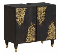 vidaXL Armadio sottolavello con archiviazione Nero 62 x 33 x 58 cm