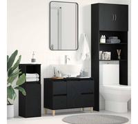 vidaXL Armadio sottolavello con cassetto Rovere nero 80 x 33 x 60 cm
