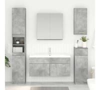 vidaXL Armadio sottolavello con porta Grigio cemento Legno multistrato