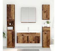 vidaXL Armadio sottolavello con porta Legno vecchio 38,5 x 100 x 46 cm