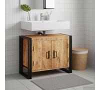 vidaXL Armadio sottolavello con porta Marrone Legno di mango massello