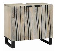 vidaXL Armadio sottolavello con porta Marrone, Nero 62 x 33 x 58 cm