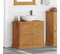 vidaXL Armadio sottolavello con porta VIGO Marrone e Marrone Miele