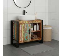 vidaXL Armadio sottolavello Multicolore Legno Recuperato Massello