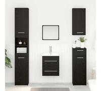 vidaXL Armadio sottolavello Rovere Nero 38,5 x 41 x 48 cm