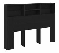 vidaXL Testiera moderna con ripiani incorporati per riporre la camera da letto. Design elegante e durevole in legno di qualità. Forma rettangolare, ideale per adulti.