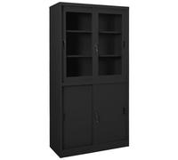 VIDAXL - Armadio Ufficio Anta Scorrevole Antracite 90x40x180 Cm Acciaio