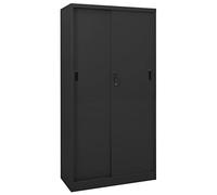 vidaXL Armadio Ufficio Anta Scorrevole Antracite 90x40x180 cm Acciaio