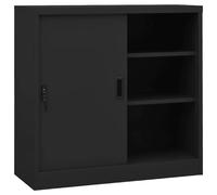 vidaXL Armadio Ufficio Anta Scorrevole Antracite 90x40x90cm Acciaio