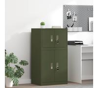 vidaXL Armadio Verde oliva 60 x 40 x 40 cm Acciaio laminato a freddo