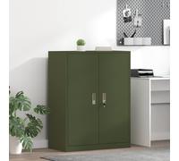 vidaXL Armadio Verde oliva 80 x 40 x 105 cm Acciaio