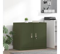 vidaXL Armadio Verde oliva 80 x 40 x 70 cm Acciaio